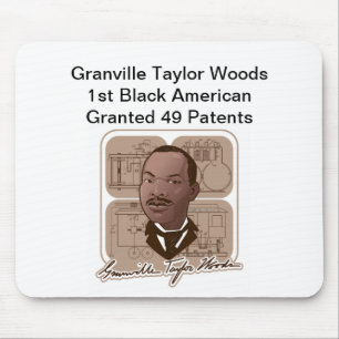 Granville T Woods Products w/ Text & Photo #600 Mouse Pad