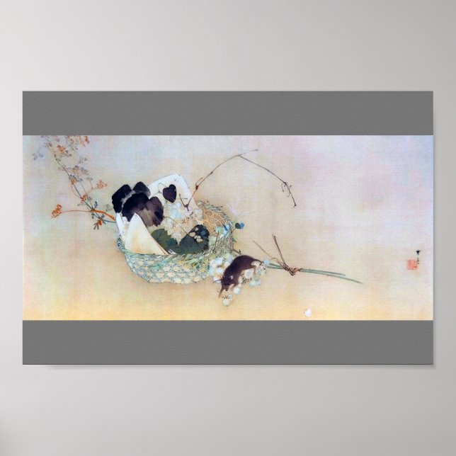 Grape and Mouse, Watanabe Seitei Poster (Front)