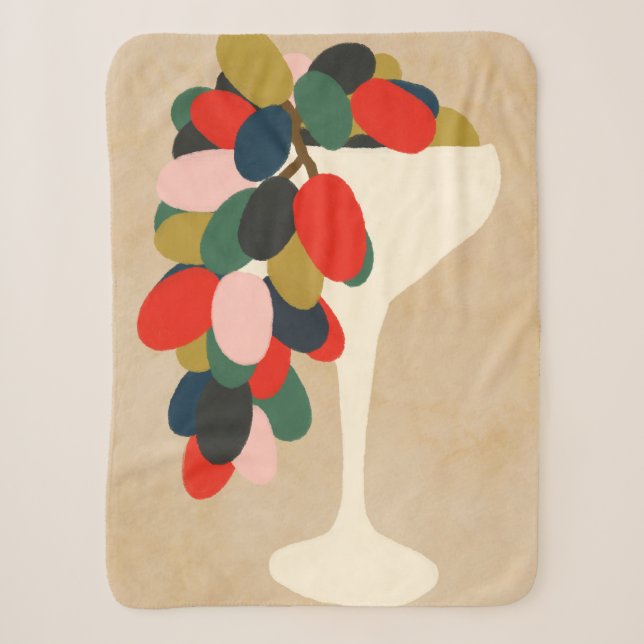 Grape Array Sherpa Blanket (Front)