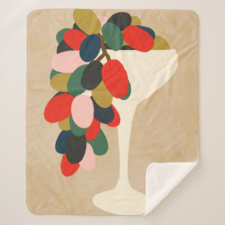 Grape Array Sherpa Blanket