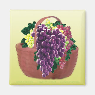 GRAPE BASKET Sq Magnet
