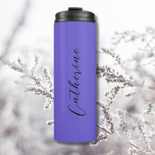 Grape Black Elegant Minimal Customised Thermal Tumbler