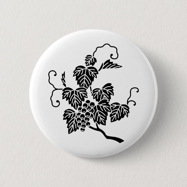 Grape branch pinback button (Front)