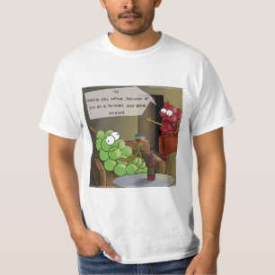 Grape Break-Up Funny Food, Wine & Marriage Comic T-Shirt