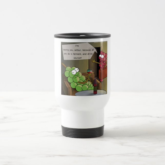 Grape Divorces Funny Travel Mug (Center)