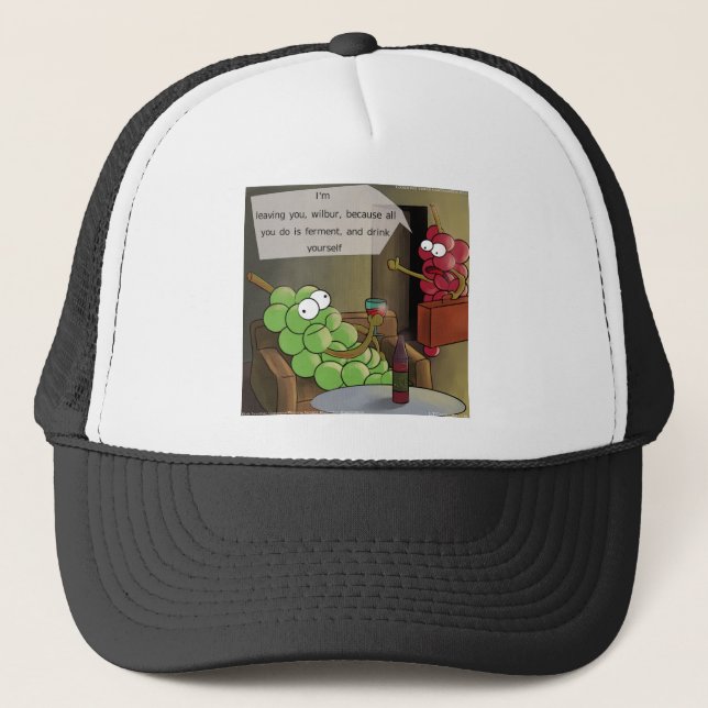 Grape Divorces Funny Trucker Hat (Front)