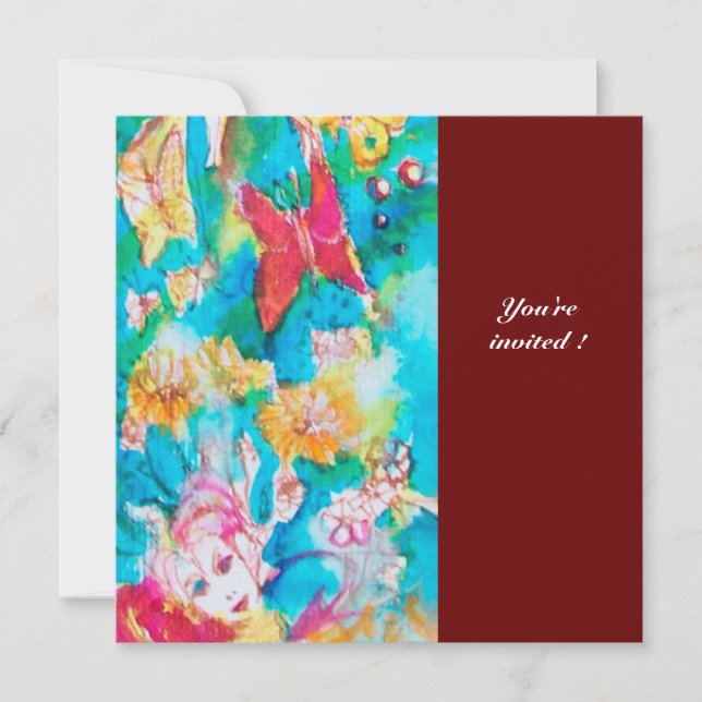 GRAPE FAIRY TALE  Colourful Fantasy Invitation (Front)