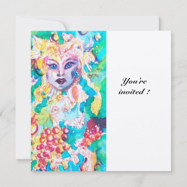 GRAPE FAIRY TALE metallic gold Invitation (Front)