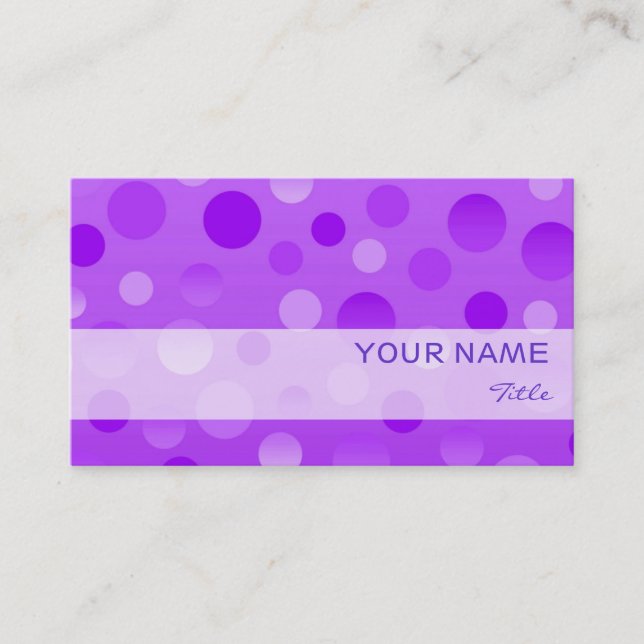 Grape Fizz business card template (Front)