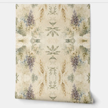 Grape Floral Wallpaper - Vintage Botanical Pattern