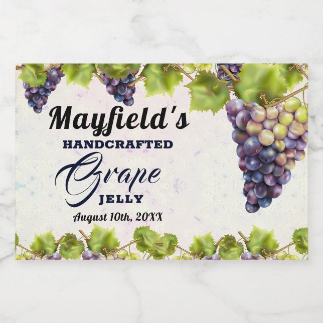 Grape Fruit Canning | Jam Jar Label (Single Label)