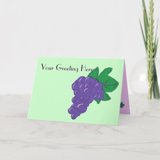 Grape Greeting Card (Front)