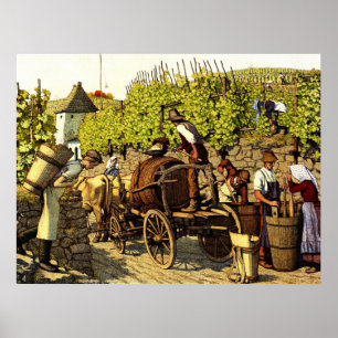 Grape Harvest 1890 Poster