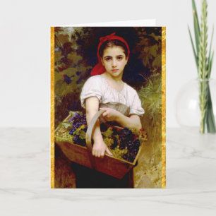 Grape Harvester Birthday Card