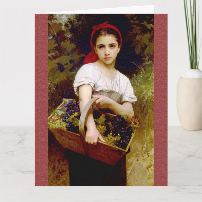 Grape Harvester Birthday Card (Front)