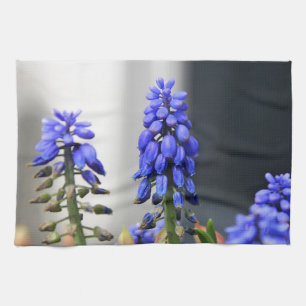 grape hyacinth tea towel