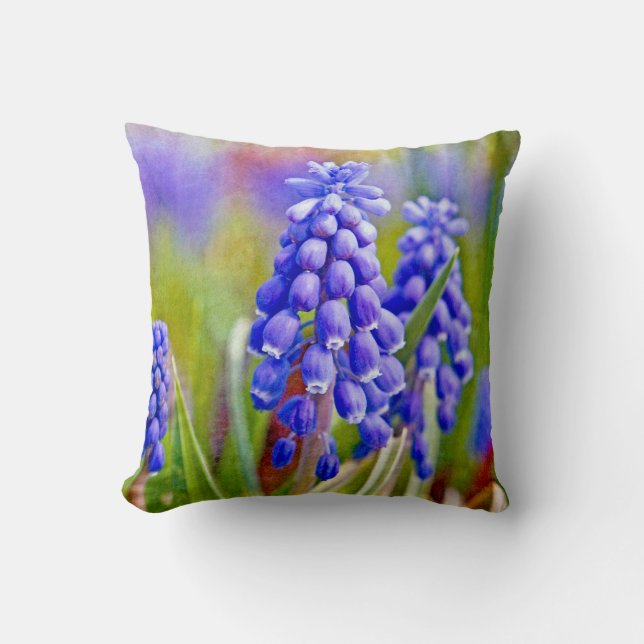 Grape Hyacinths Cushion (Front)