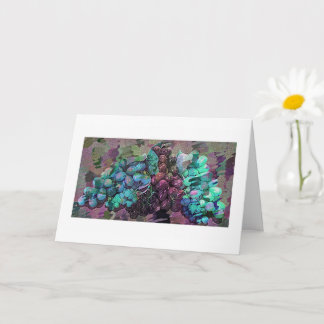 Grape Impressions Digital Art Greeting Card