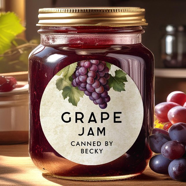 Grape jam canning sticker (Creator Uploaded)