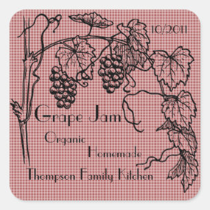 Grape Jam Jar Label (Customise)