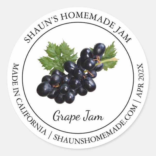Grape Jam Modern label (Front)