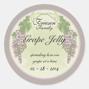 Grape Jelly 1 Classic Round Sticker