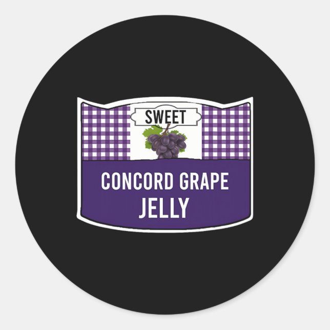 Grape Jelly Group Condiment Costume Family Matchin Classic Round Sticker (Front)