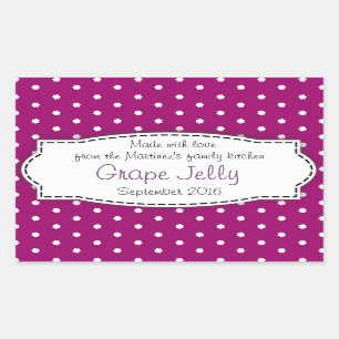 Grape jelly / jam purple food label sticker