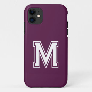 Grape Jelly Solid Colour   Minimalist Monogram Case-Mate iPhone Case
