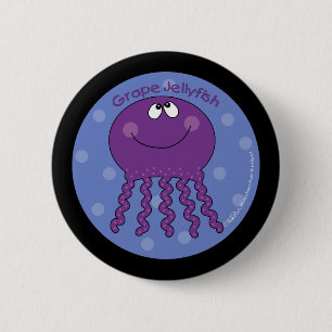 Grape Jellyfish 6 Cm Round Badge