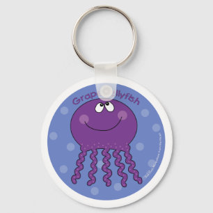 Grape Jellyfish Key Ring