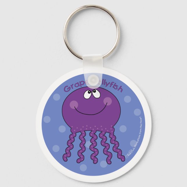 Grape Jellyfish Key Ring (Front)