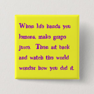 grape juice 15 cm square badge