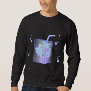 Grape Juice Box Lilac Kawaii Fairy Kei Harajuku Cu Sweatshirt