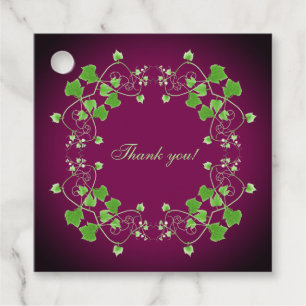 Grape Leaves Wine & Champagne Gift Favour Tag