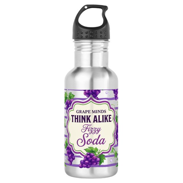 Grape Minds Think Alike 532 Ml Water Bottle (Front)