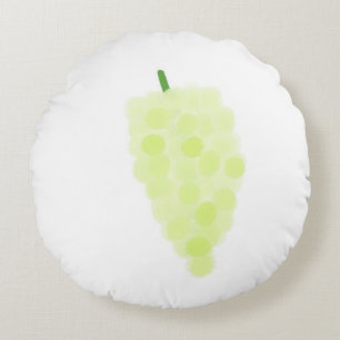 grape painting art round cushion