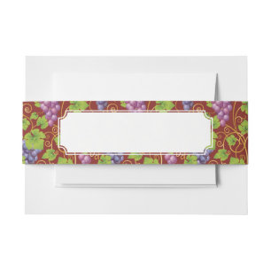 Grape Pattern Invitation Belly Band
