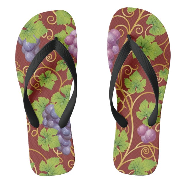 Grape Pattern Jandals (Footbed)