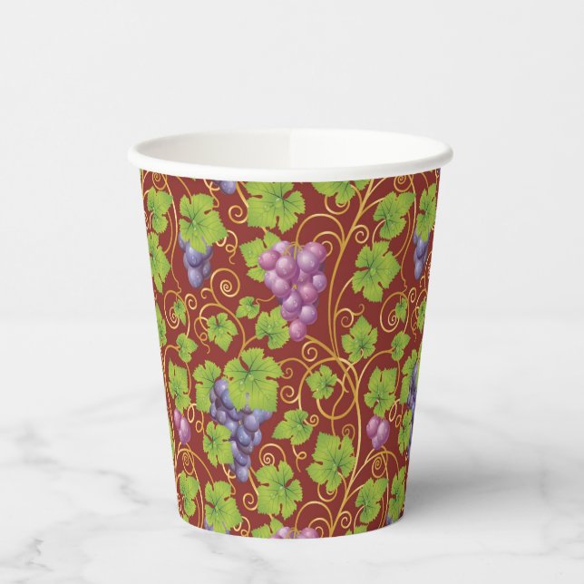 Grape Pattern Paper Cups (Left)