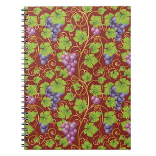 Grape Pattern Spiral Notebook