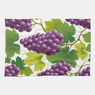 Grape Pattern Tea Towel