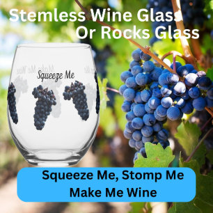 Grape Pic Wine Quote -  Wine Glass or Rocks Glass