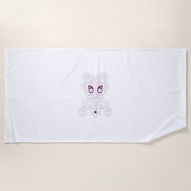 Grape Purple, Grape, Honey Flower decorative Beach Towel (Front)