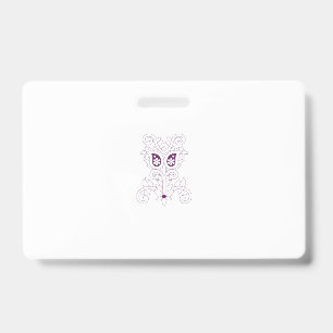 Grape Purple, Grape, Honey Flower decorative ID Badge
