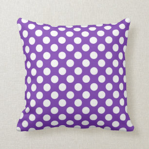 Grape Purple Polka Dots Cushion