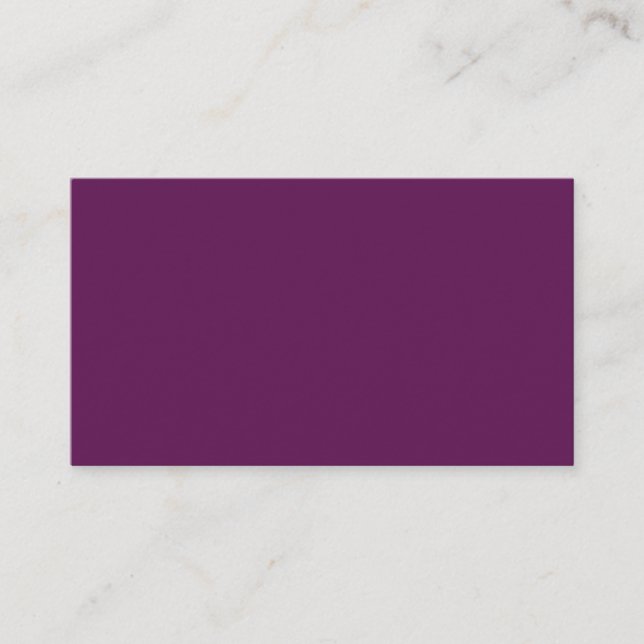 Grape purple (solid colour)  business card (Front)