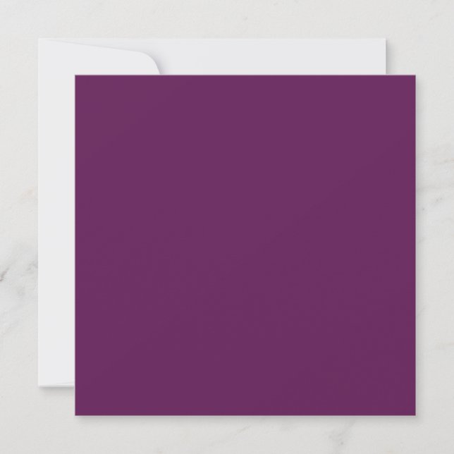 Grape purple (solid colour)  invitation (Front)