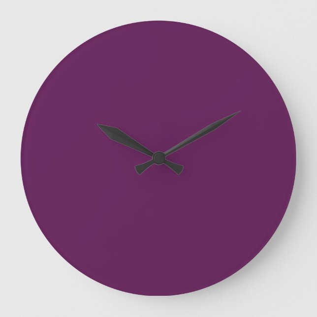 Grape purple (solid colour)  large clock (Front)