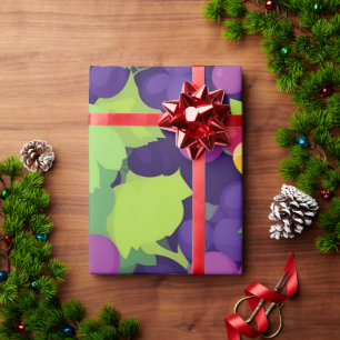 Grape Retro Colourful Personalised Pattern Wrapping Paper